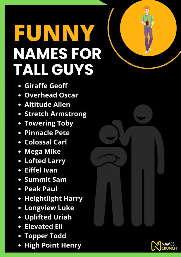 150 Funny Names For Tall Guys Names Crunch