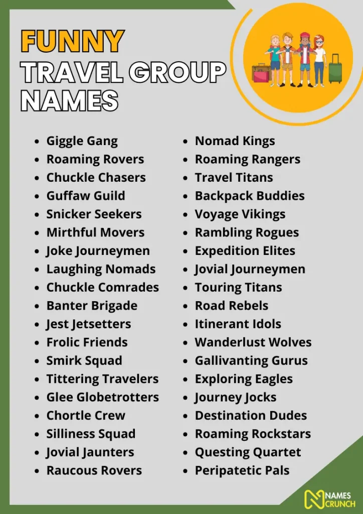 350 Funny Travel Group Names Names Crunch